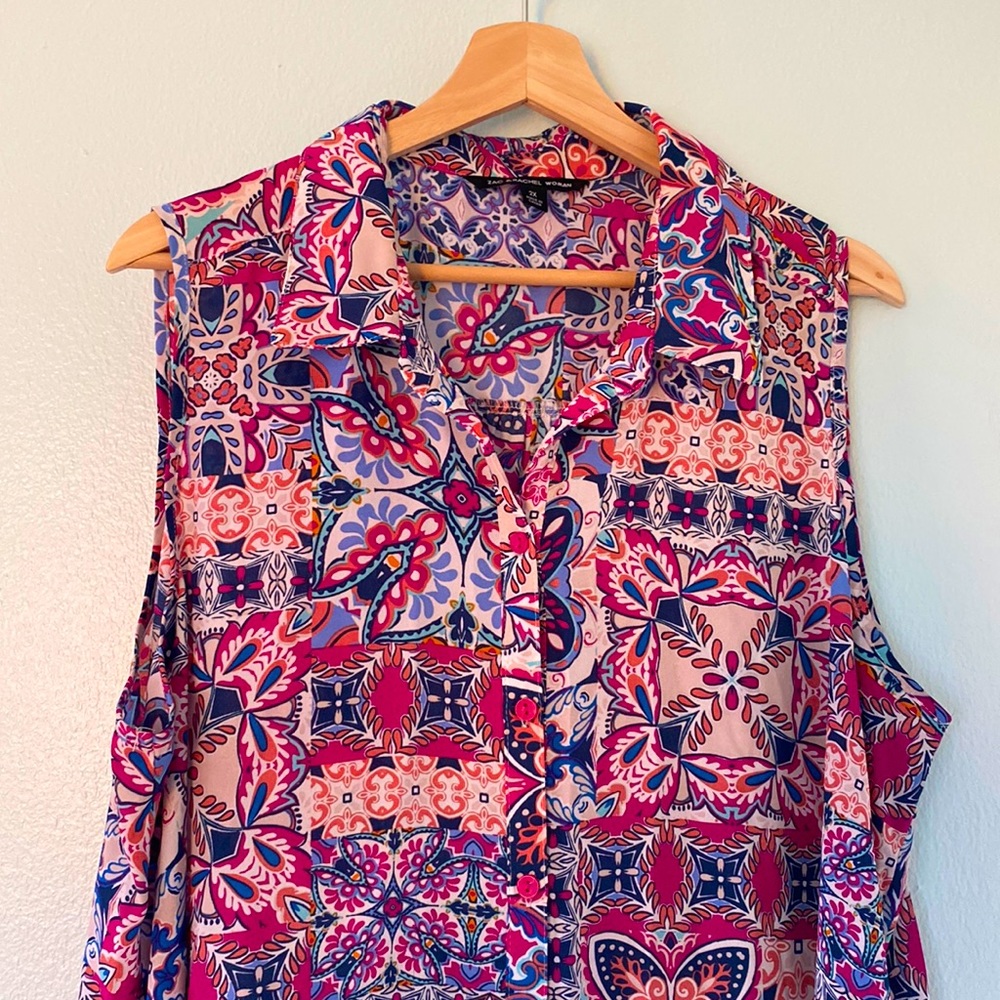 Sleeveless Long Boho Tunic with Side Slits